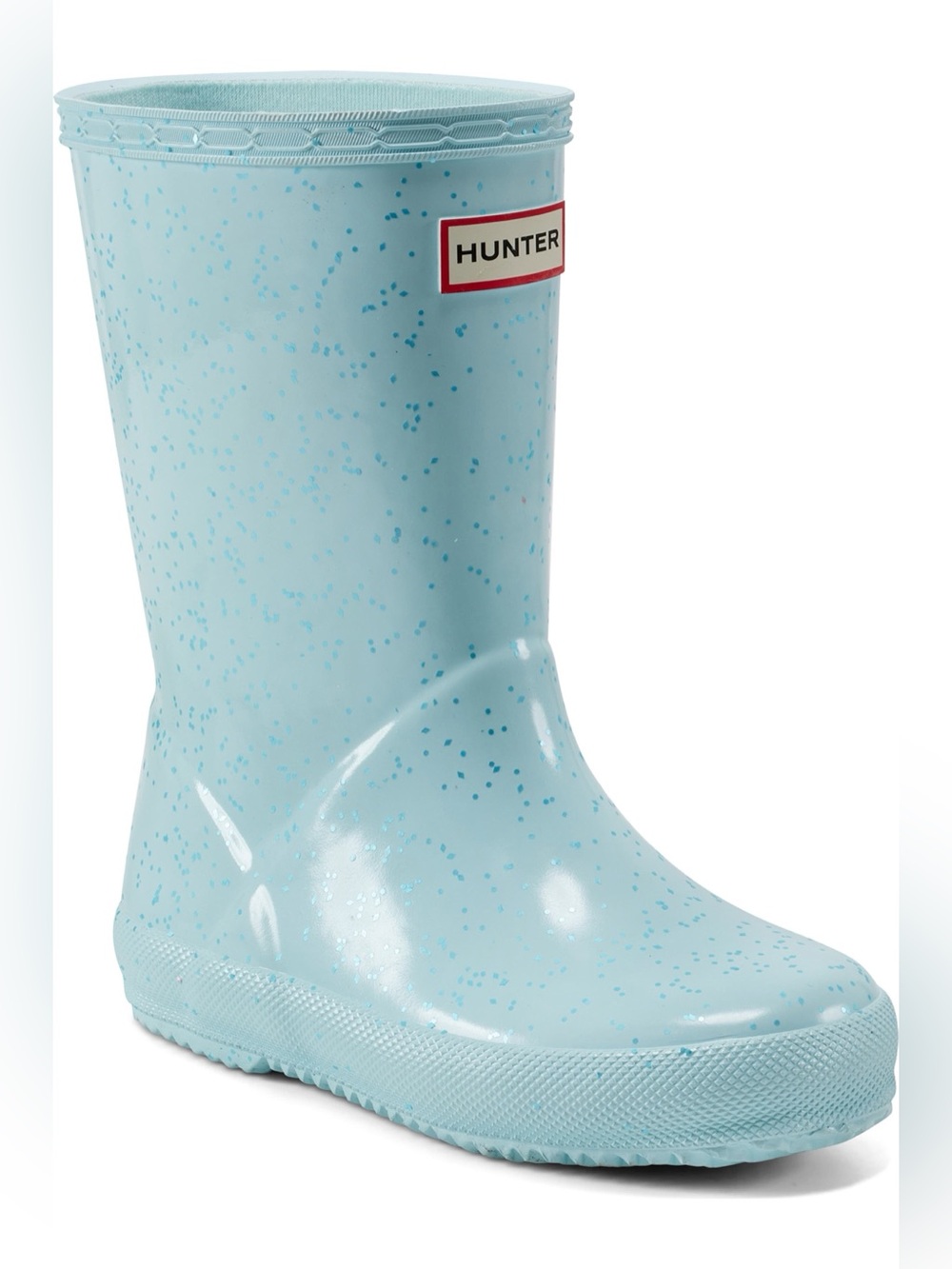 Hunter Toddler Girl Light Blue Speckled Rain Boot